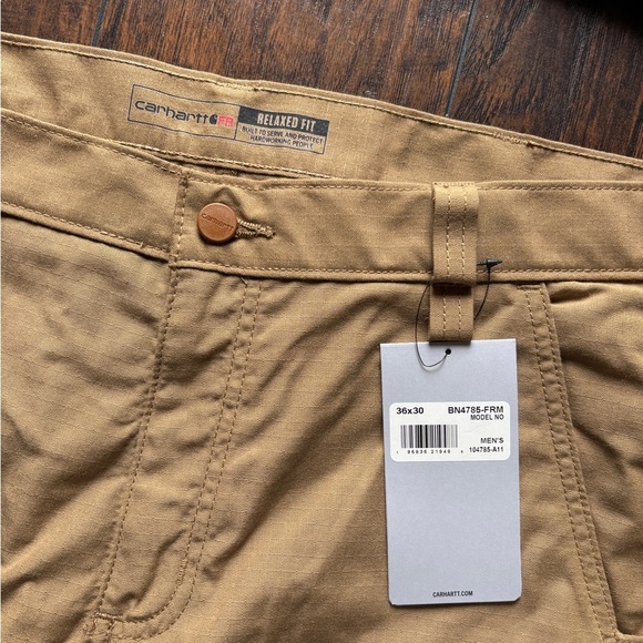 Carhartt Men’s 36x30 Flame Resistant FR Khaki Work Pants NWT CAT 2 BN4785-FRM - Picture 8 of 9